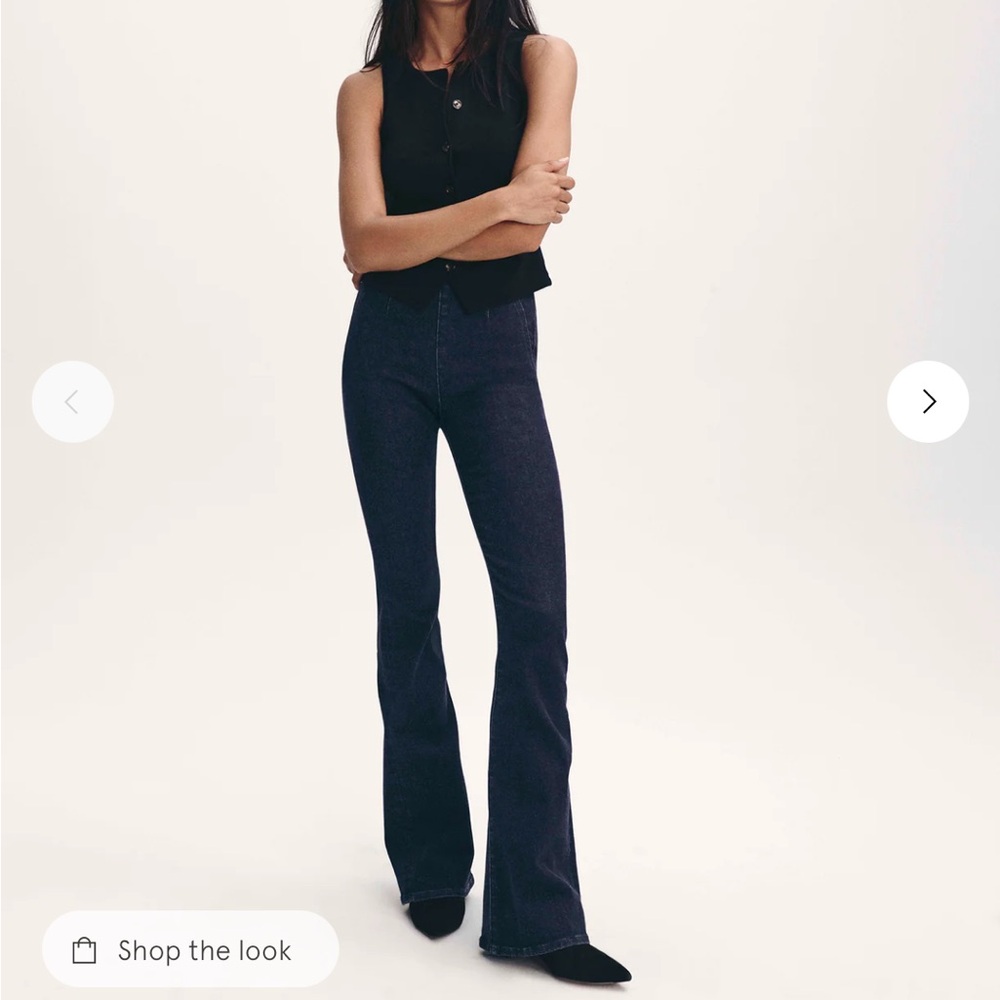 Veronica Beard Dark Blue Flare Jeans